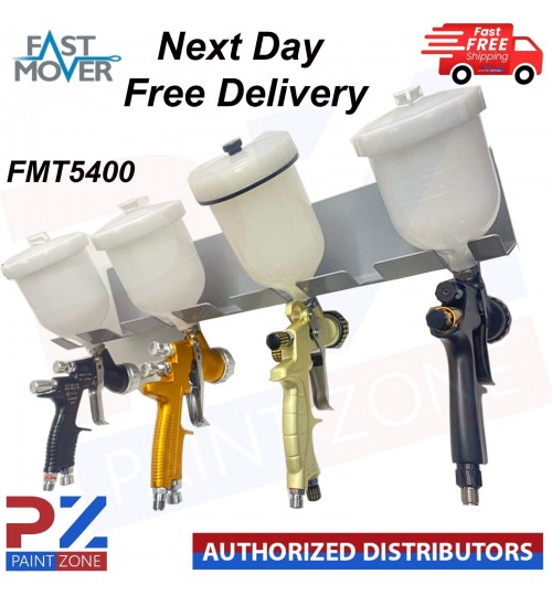 FAST MOVER TOOLS FMT5400 WALL MOUNTED GRAVITY SPRAY GUN HOLDER FOR 7 GUNS